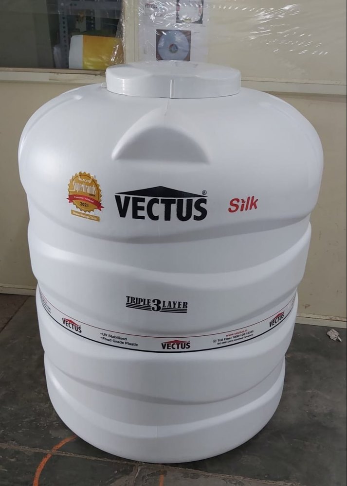 Vectus Silk 3/l White Water Tank, Capacity: 500-1000 L