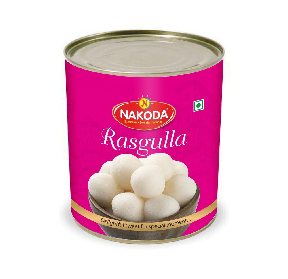 Nakoda Rasgulla, Packaging Type: Tin Container