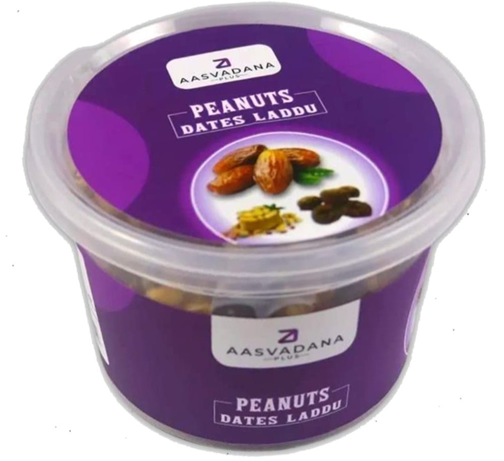 Aasvadana Plus Desi Ghee Peanut Dates Laddu, Packaging Type: Jar, Packaging Size: 500g