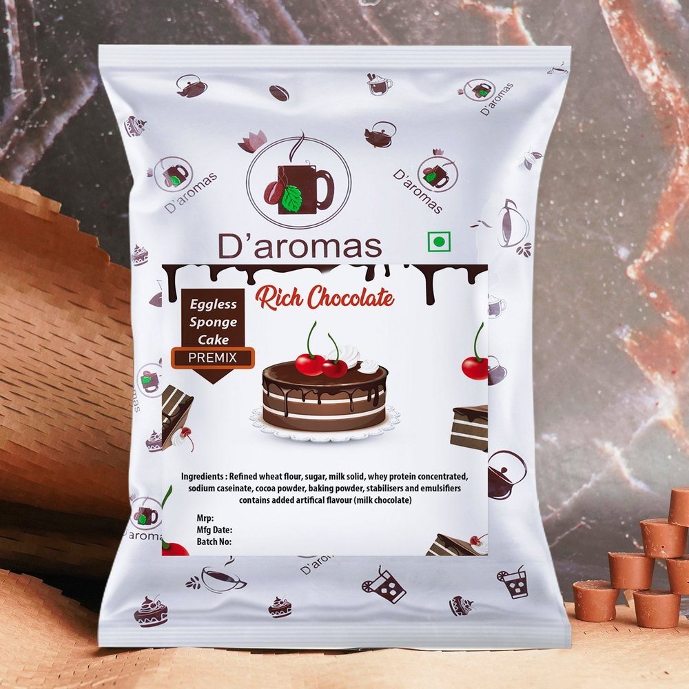 D\'aromas Brown Chocolate Cake Premix, Powder, Packaging Size: 1kg