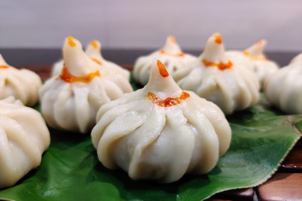 Nativ Chefs White Ukadiche Modak Box, For Sweet Packaging