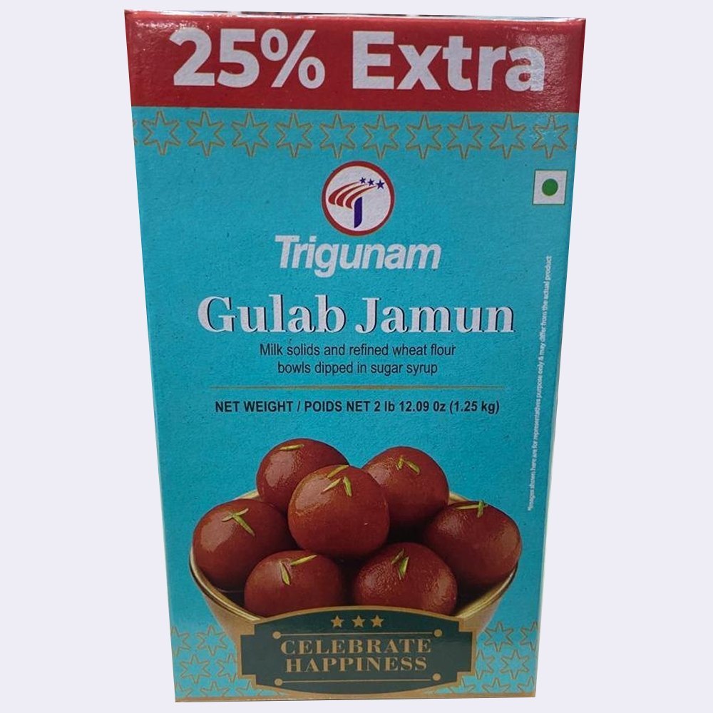 Sugar Trigunam 1.25 Kg Gulab Jamun, Size Available: Regular, Packaging Type: Tin Container