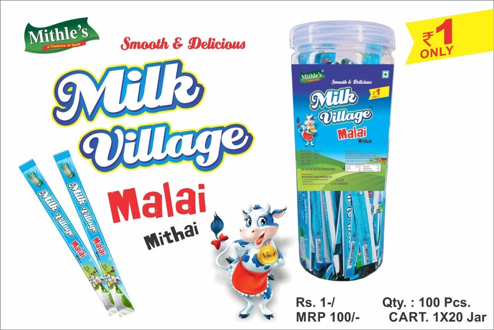 Milk Village Long Pipe Rabdi Malai Paste, Packaging Type: Box, Number Of Pieces: 100 Pcs Per Jar