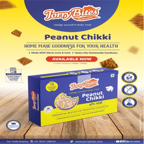 Peanut Chikki, 500gm, Packaging Size: 250-500 Gm