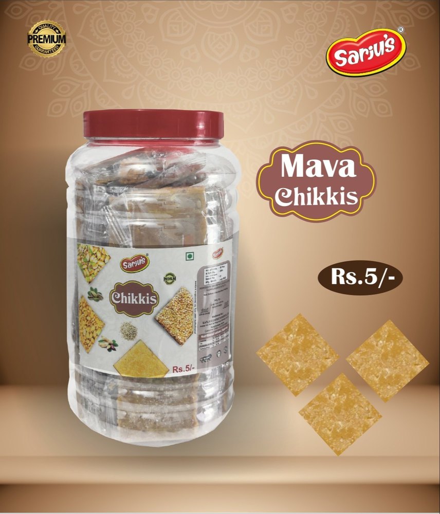 SARJUS Jaggery Mawa Chikki, Packaging Size: 50 Pcs., 120 Day