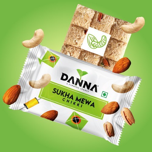 V DANA Sukha Mewa Chikki 125GM, 6.months, Packaging Size: 625.gm