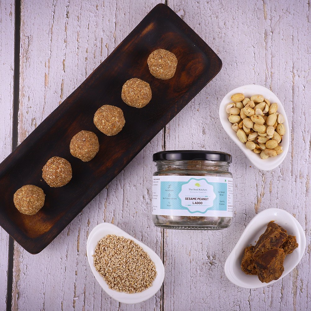 Sesame Peanut Ladoo, Packaging Type: Glass Jar, Packaging Size: 200 Gms