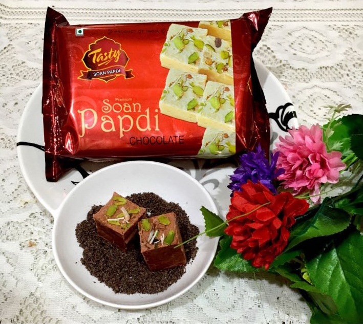 Tasty Food Chocolate Soan Papdi, Packaging Type: Box, Packaging Size: 500 Gm