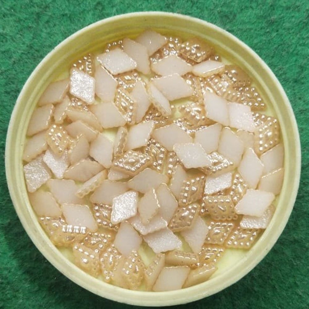 Solid Golden 4x8 mm ceramic burfy, For Decorations, Size: 6mm