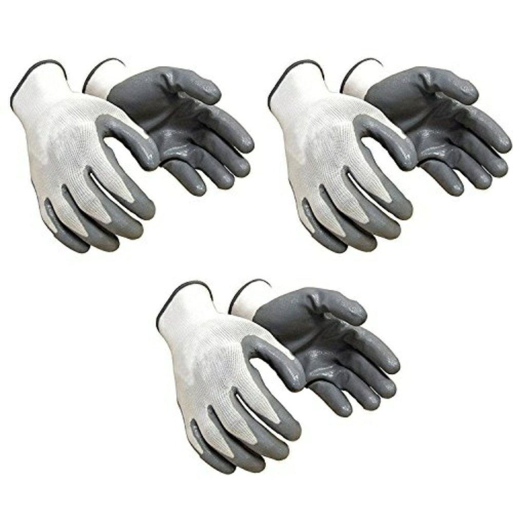 White, grey Cotton Cut resistant gloves, For Safety, Size: free size