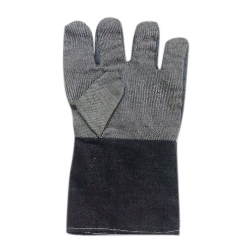 Shiv Enterprises Grey, Black Jeans Fabric Hand Gloves