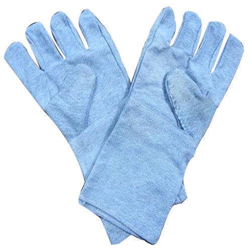 Blue Plain Jeans Hand Gloves, For Industrial