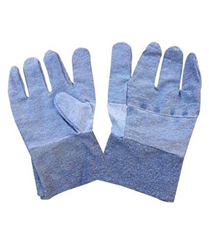 Blue Cotton Jeans Hand Gloves, Model Name/Number: Jeandgloves, Length: 9 Inch