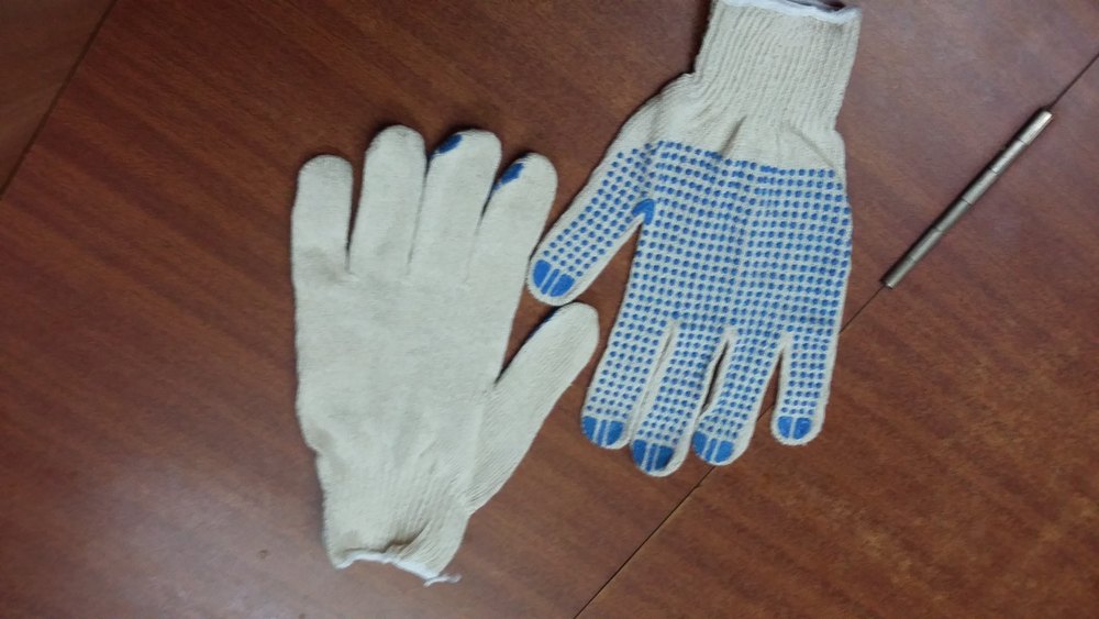 PVC Dotted Hand Gloves, Pack Type: Plastic Poly Bag, Weight: 50-55 g