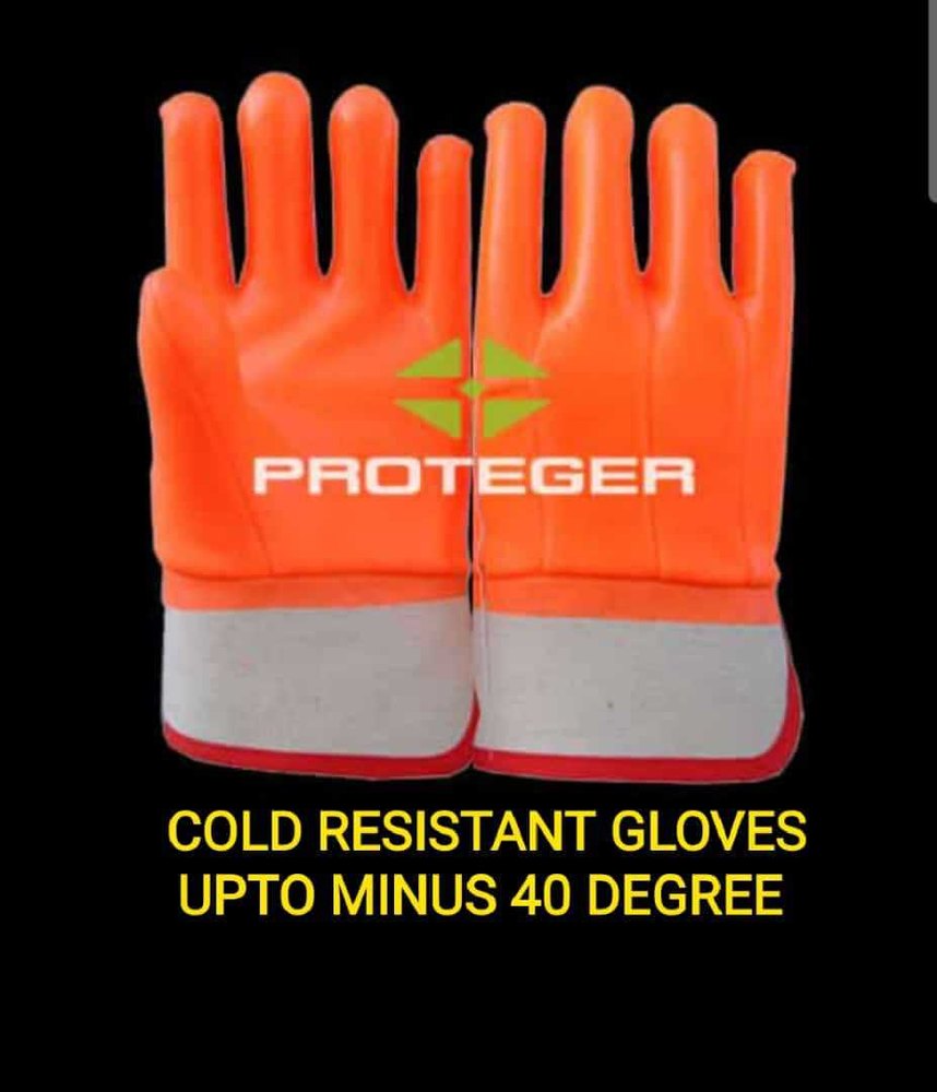Orange PVC Cold Resistant Gloves