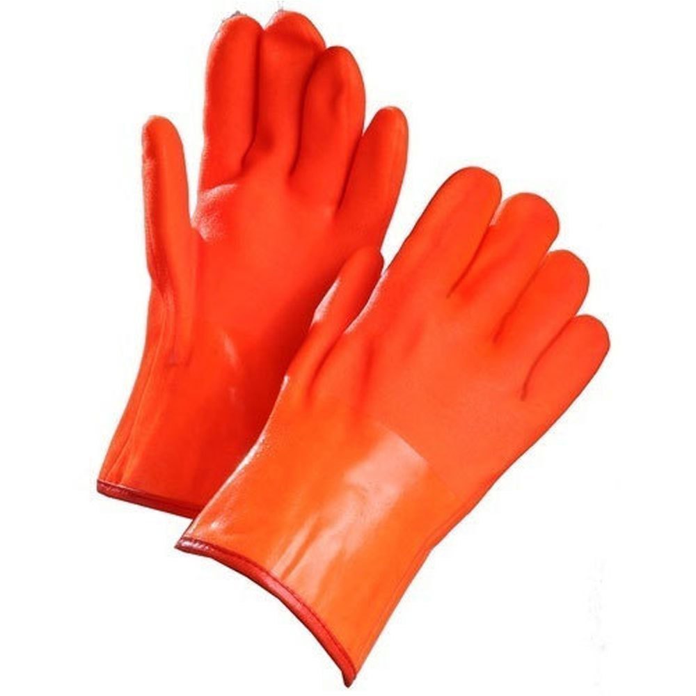Orange Cold Resistant Safety Gloves, Size: Medium