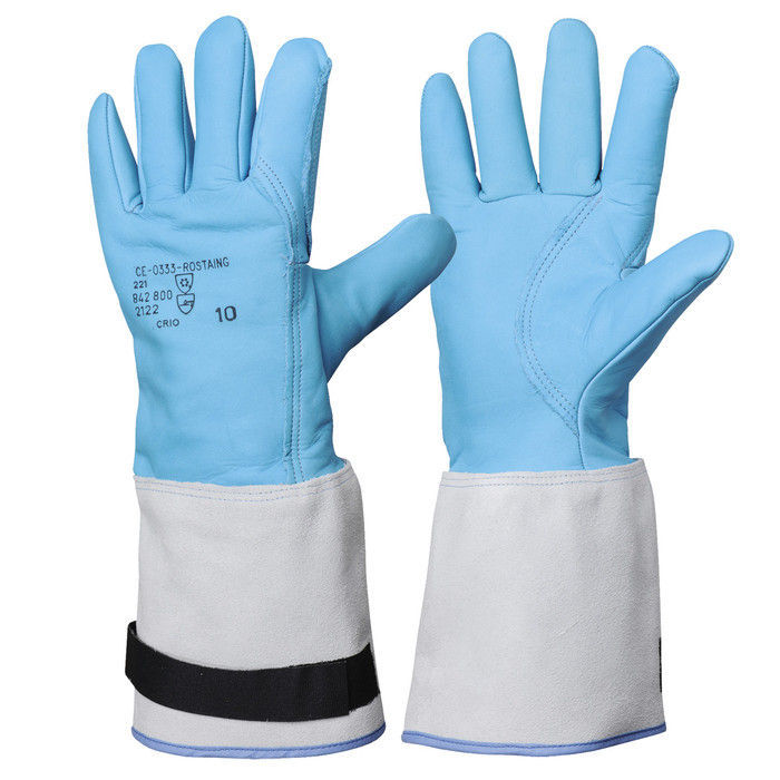 Unisex Blue Cryogenic Hand Gloves, For Cold Material Handling