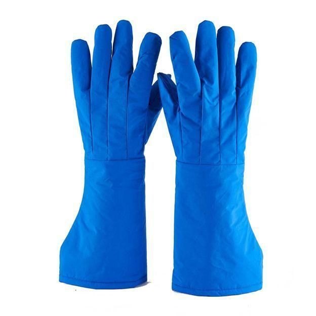 Blue rubber Cryogenic Gloves, Size: Medium