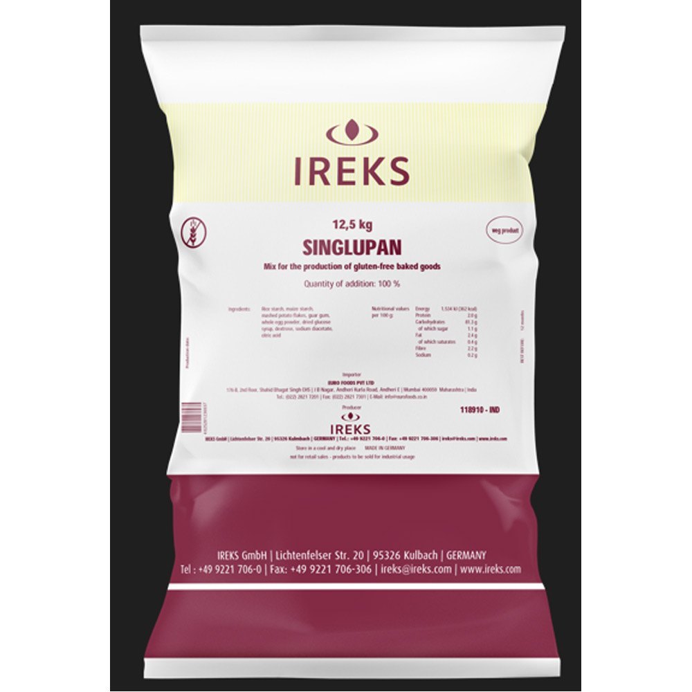 Ireks Premix Flour Singlupan mix for gluten free baked goods, Powder, Packaging Size: 12