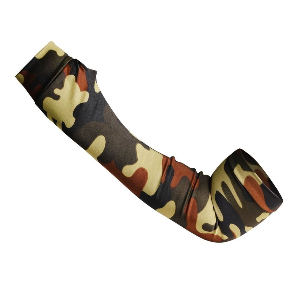 Sliders Camouflage Printed Lycra Long Sleeve Gloves, Size: Large