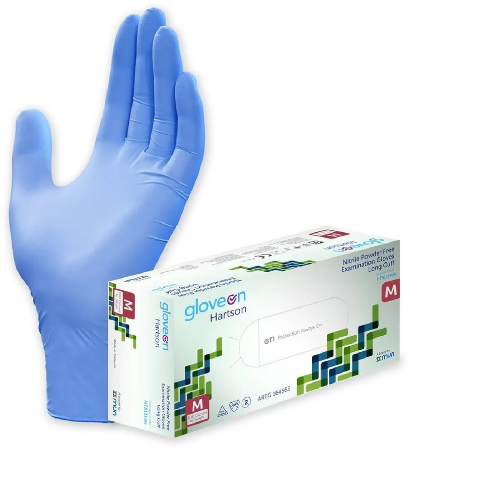 Gloveon Nitrile Exam Gloves Long Cuff, Powder Free