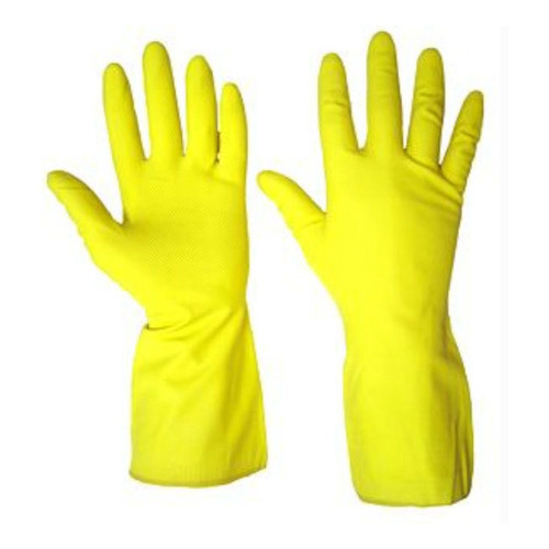 Latex Yellow Rubber Hand Gloves
