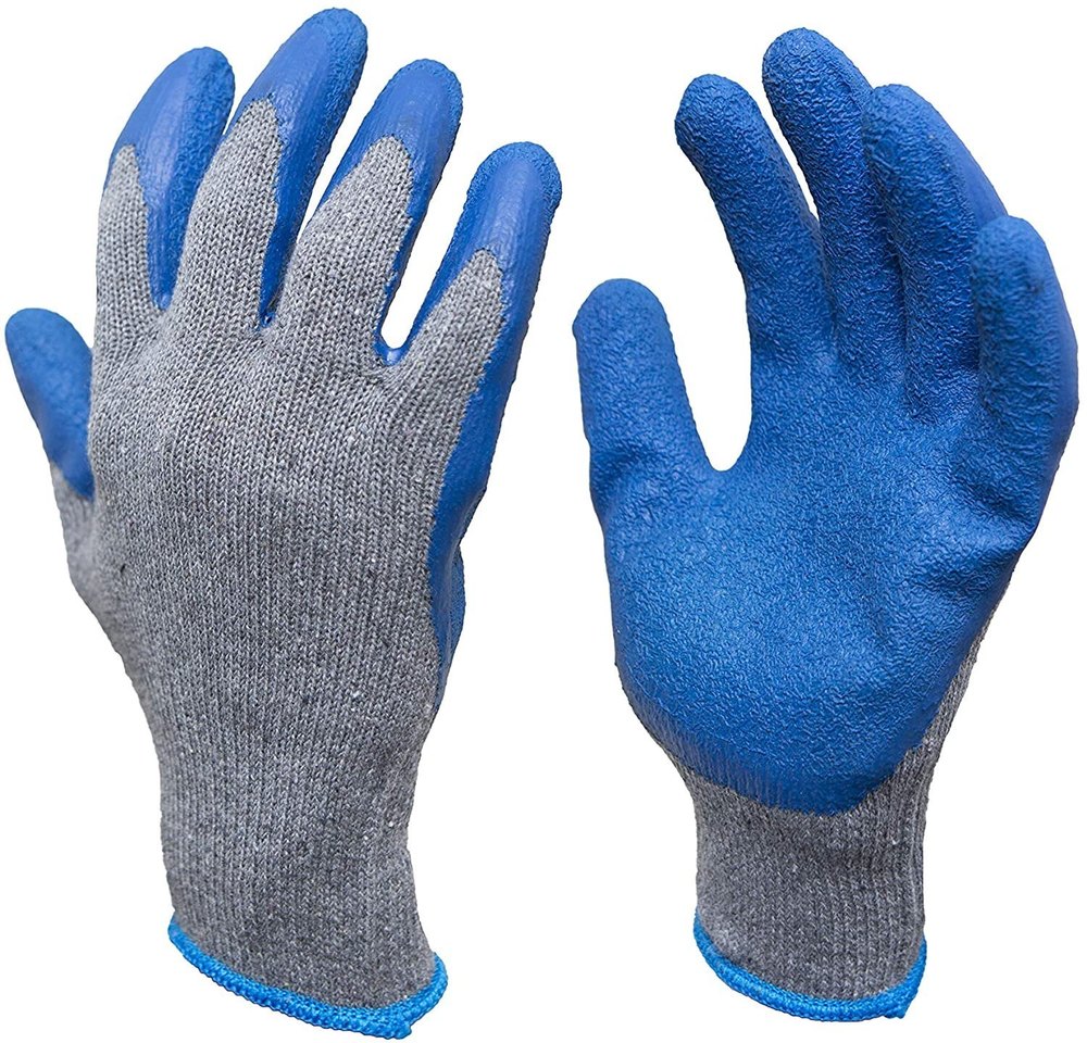 Rubber coated gloves, Size: Free size