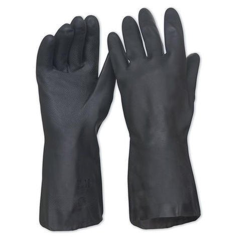 Black Rubber Hand Gloves, For Industrial Use