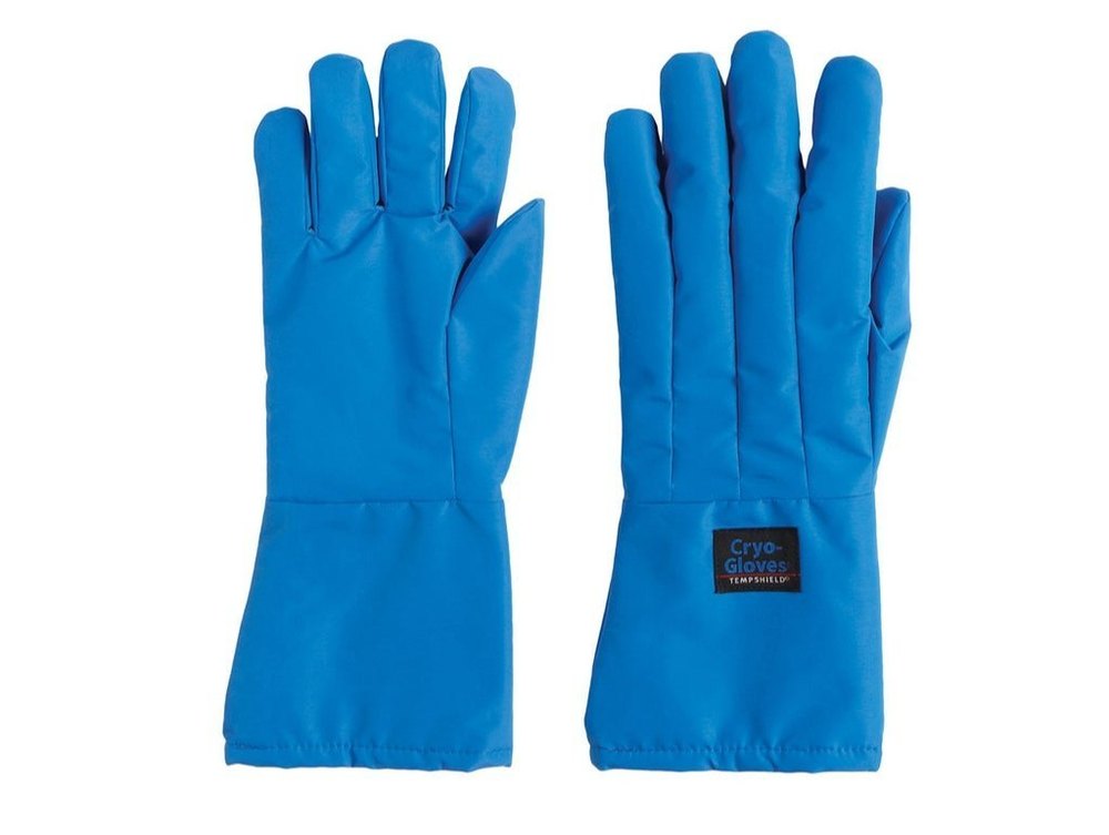 Blue Rubber Cryogenic Gloves