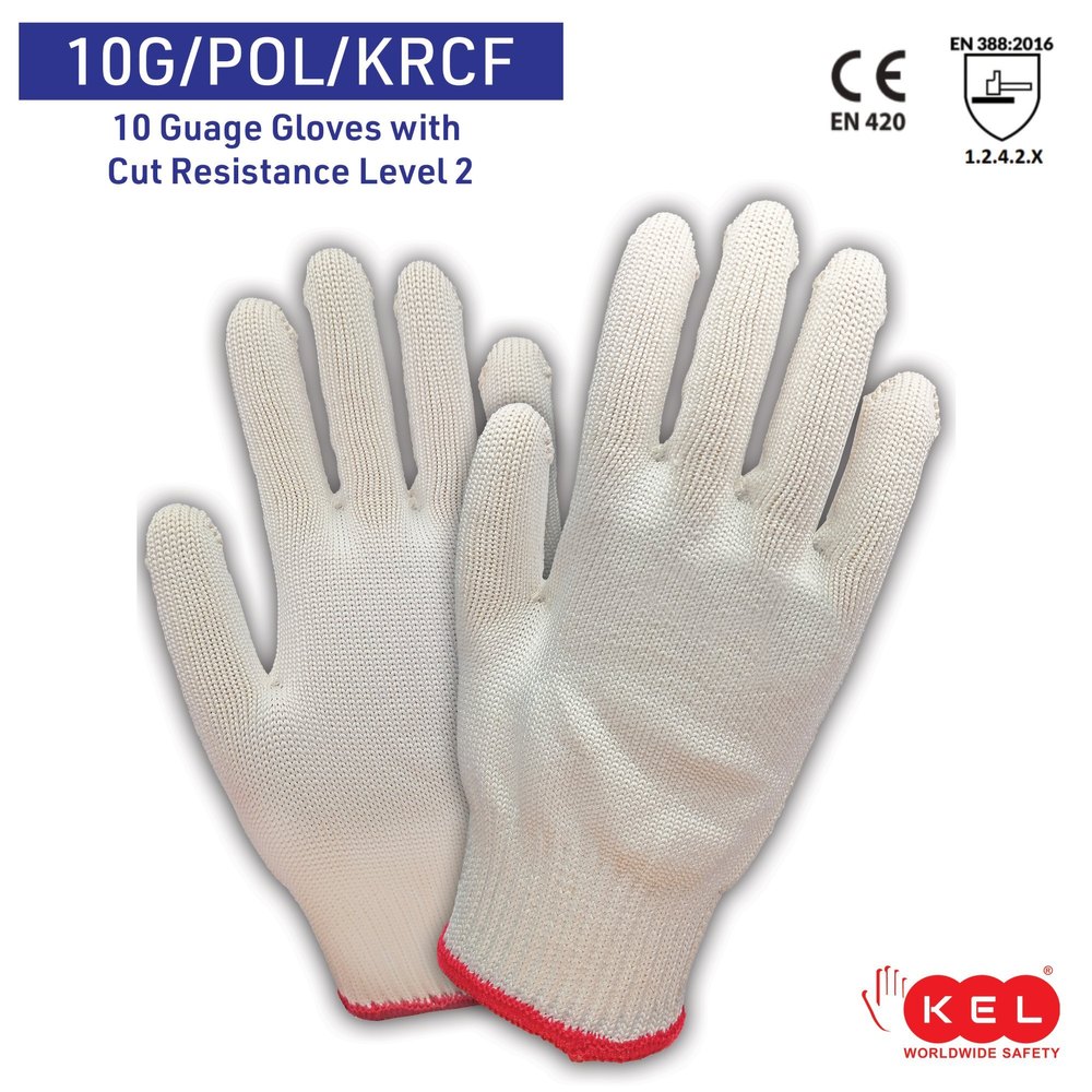 KEL Synthetic Seamless Gloves, Model Name/Number: 10G/POL/KRCF