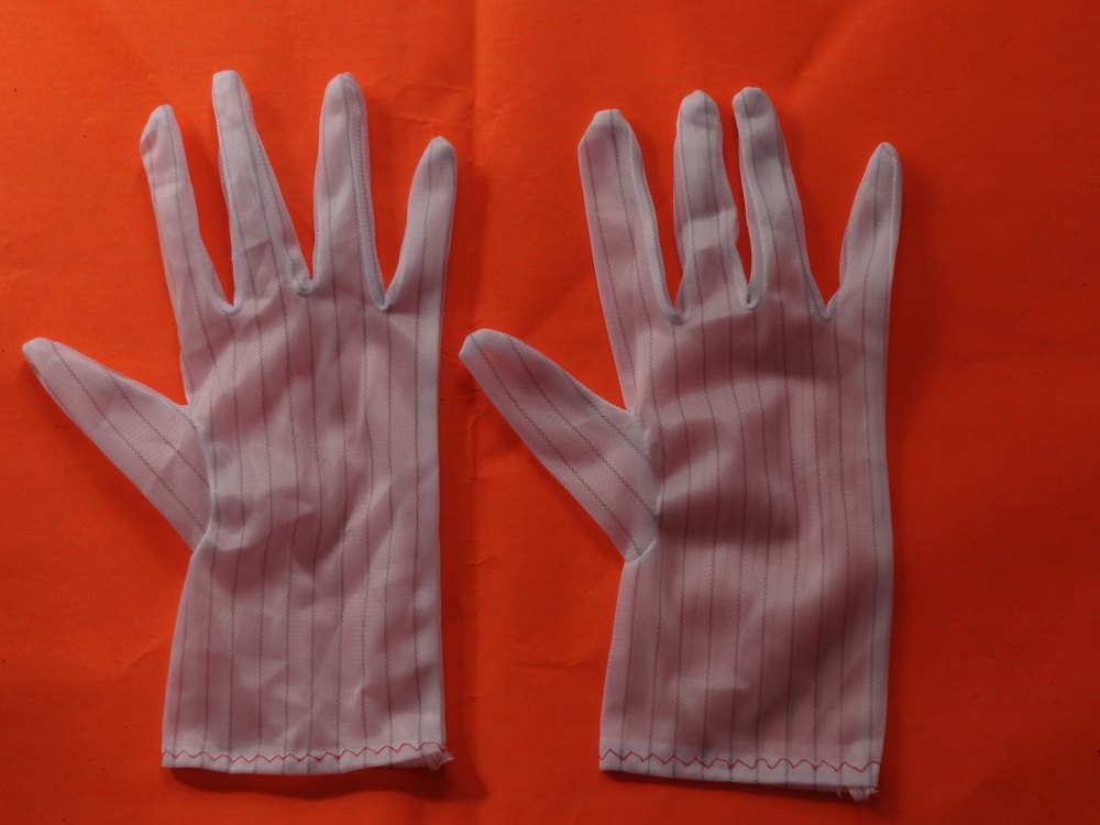 Full Finger Anti Static Fabric Lint Free Hand Gloves
