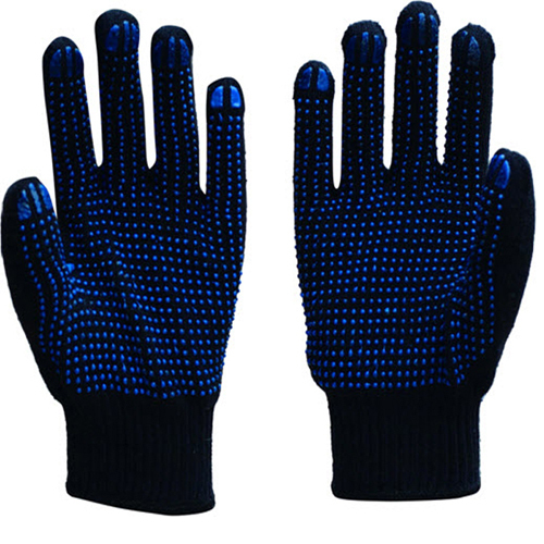 Full Fingered Cotton PVC Dotted Hand Gloves