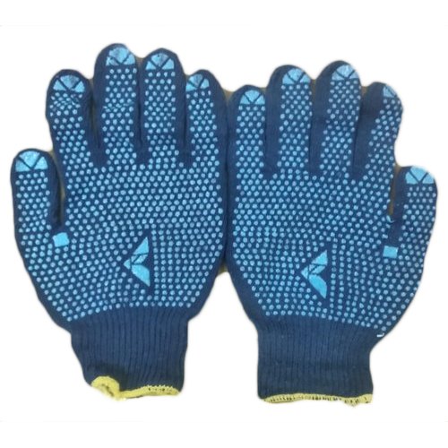 Cotton(Gloves) Full Fingered Cotton PVC Dotted Hand Gloves