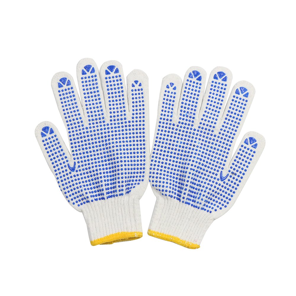 Full Fingered PVC Dotted Cotton Glove