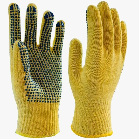 Bull Safe PVC Dotted Gloves, 6-10 Inches, Finger Type: Full Fingered