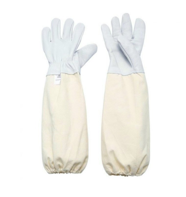 White Cotton Beekeeping Gloves, Size: Large
