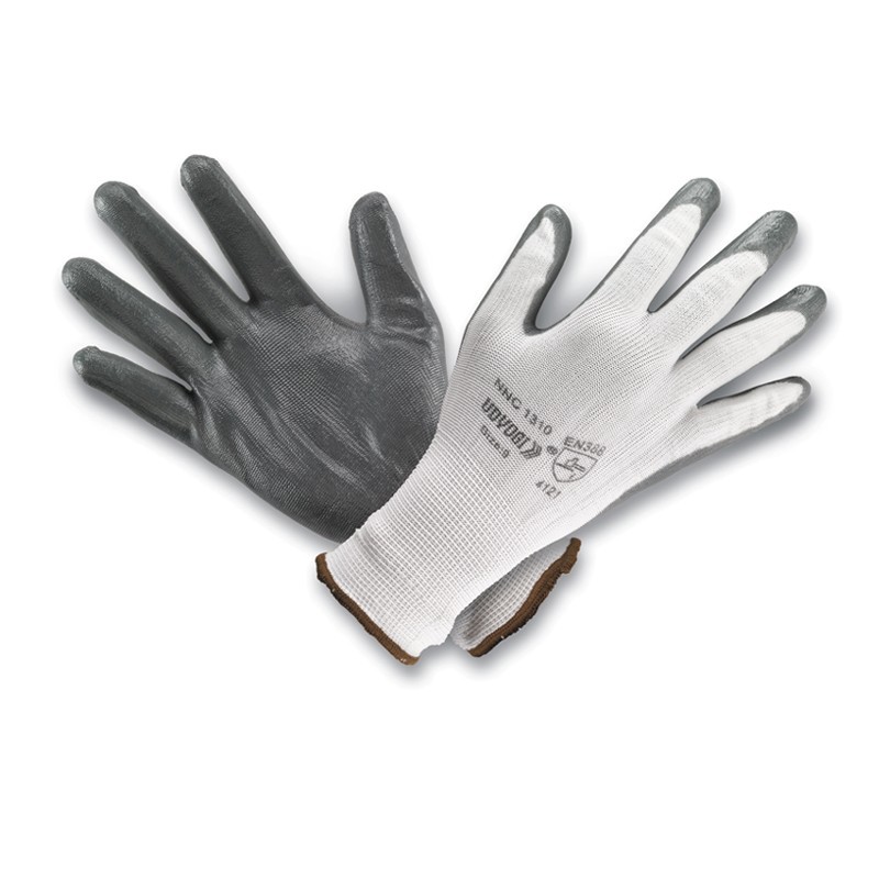 Grey Medium Nitrile Coated Gloves-nnc-1310, Nrc1310