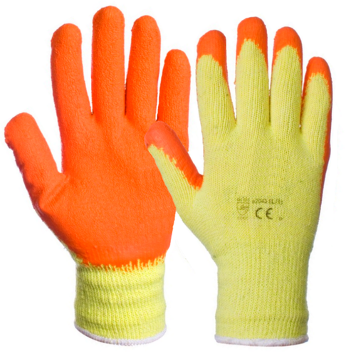 Karam cotton Rubber Coated Gloves Orange, For Construction/Heavy Duty Work, Model Name/Number: Scaruborg