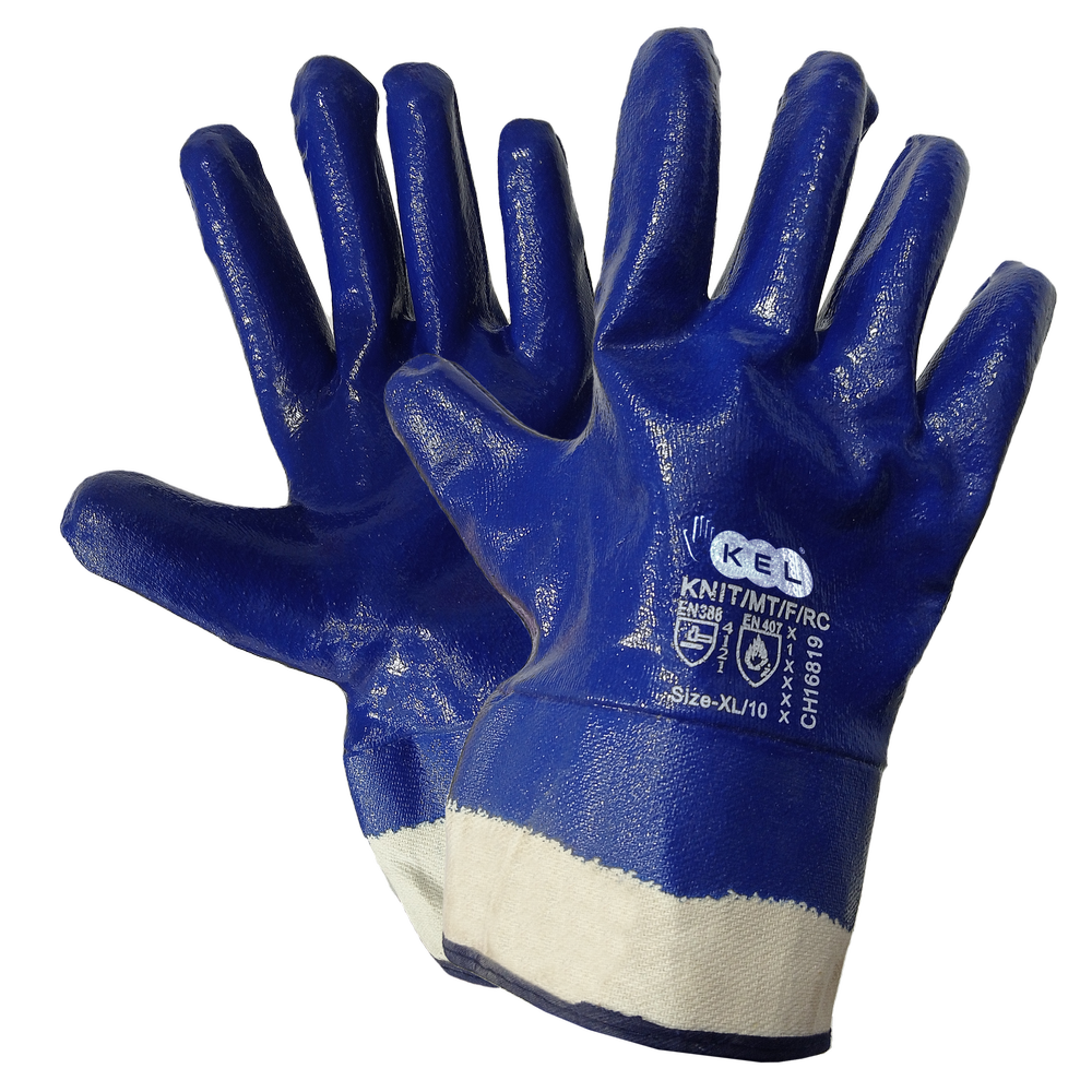 Kel Nitrile Dipped General Purpose Glove - KNIT/MT/F/RC