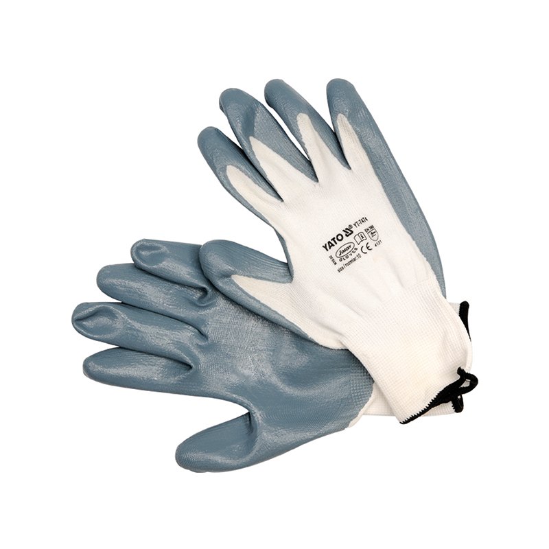 Nylon Working Gloves (Oil Proof White), Model Number/Name: YT-7474