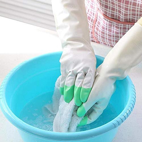 White Hosiery Waterproof Glove, Size: Medium