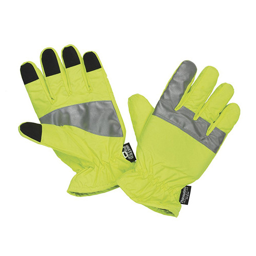 Light Green, Yellow Cotton Reflective Hand Gloves