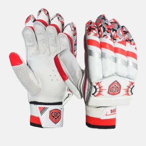 White Leather Custom Glove, Size: Medium