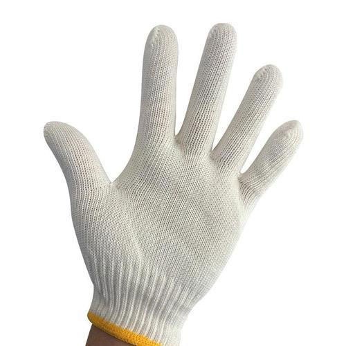 White Knitted Cotton Safety Glove