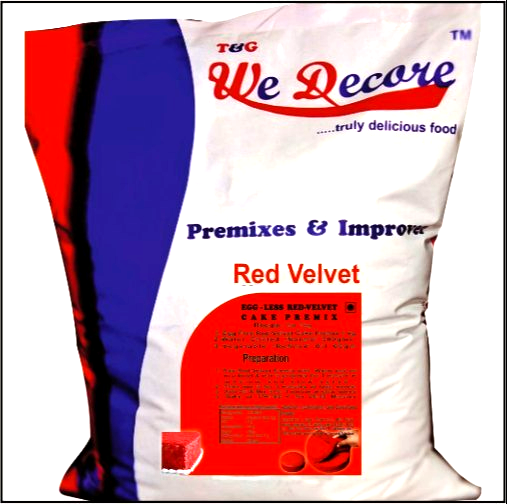 We Decore Bag Egg Less Red- Velvet Cake Premix, Powder, Packaging Size: 25 Kg
