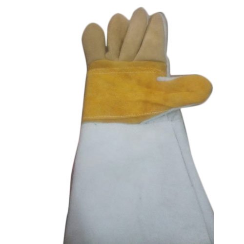 Cotton PVC 14 Inch Safety Gloves, Size: Free Size
