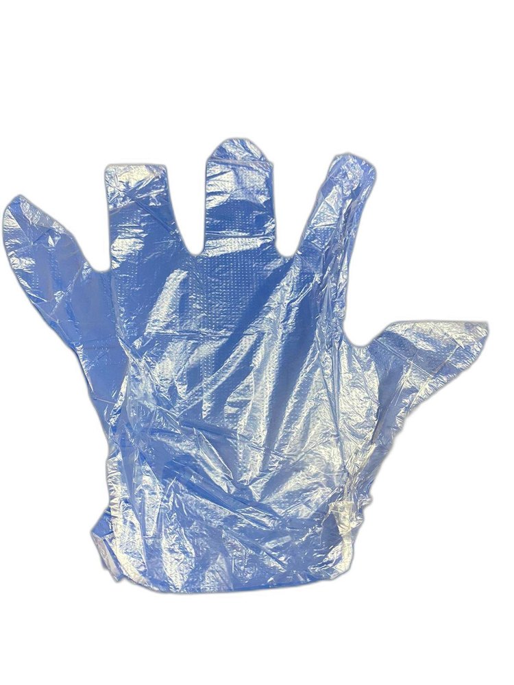 Disposable Poly Hand Gloves, Size: Medium