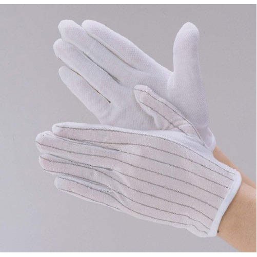 White ESD Dotted Gloves, For AT SMT Line