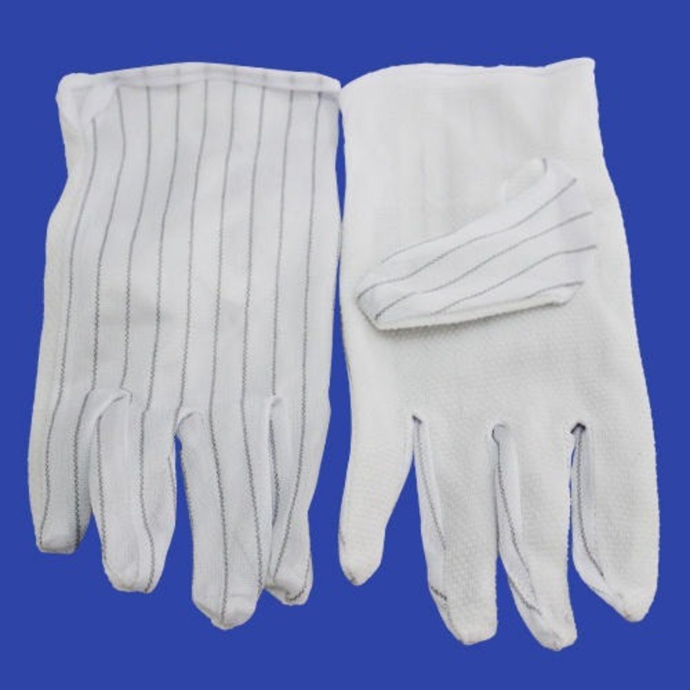 ESD Dotted Gloves, For Laboratories, Size: Medium