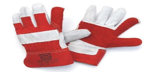 Male Leather(Buff/Split/Chrome) Rigger Gloves, Size: Medium
